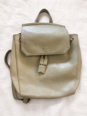 Matt & Nat Olive Green Vegan Leather Backpack